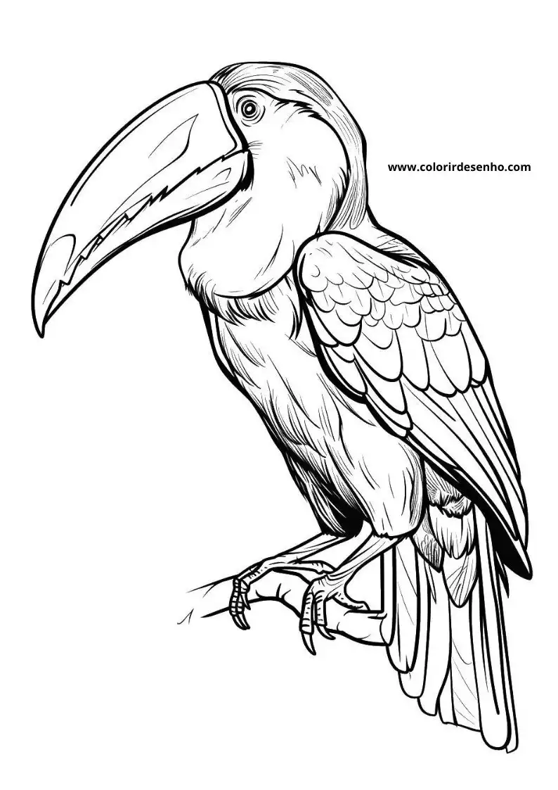 Educational Toucan Coloring Pages 3
