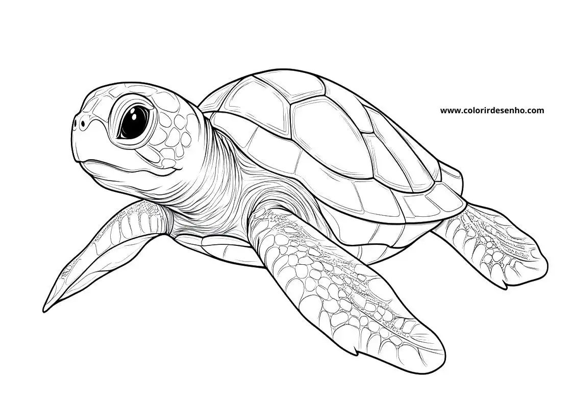 Educational Turtle Coloring Pages 1
