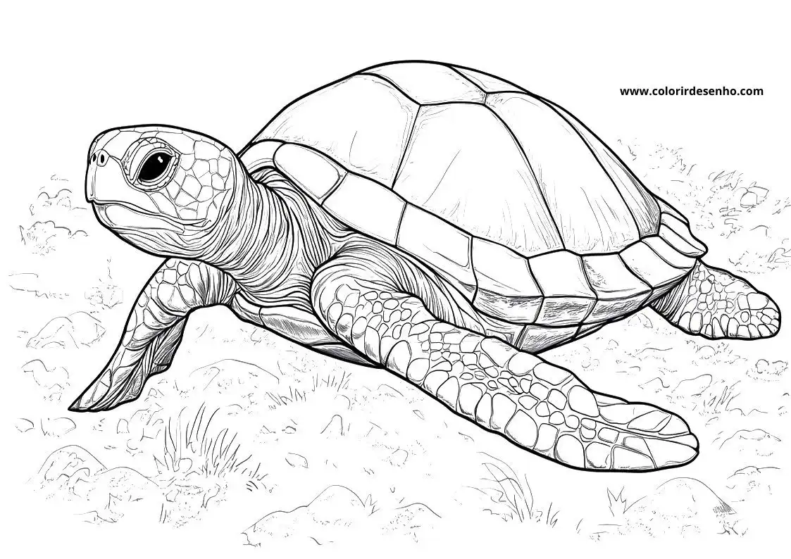 Educational Turtle Coloring Pages 2