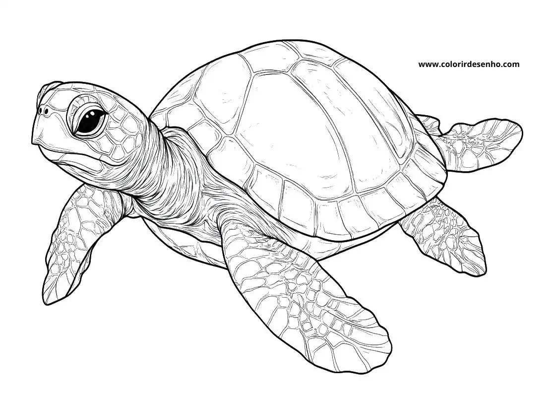 Educational Turtle Coloring Pages 3
