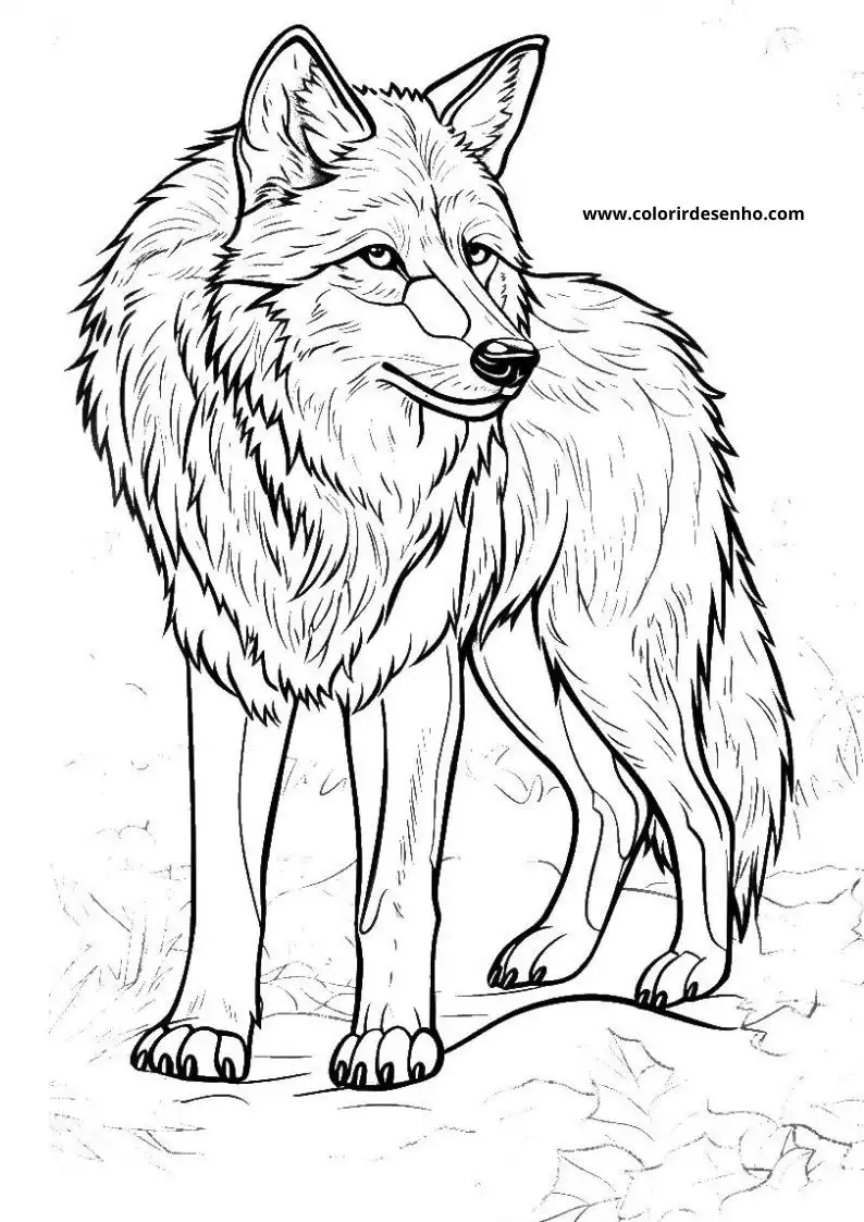 Educational Wolf Coloring Pages 8