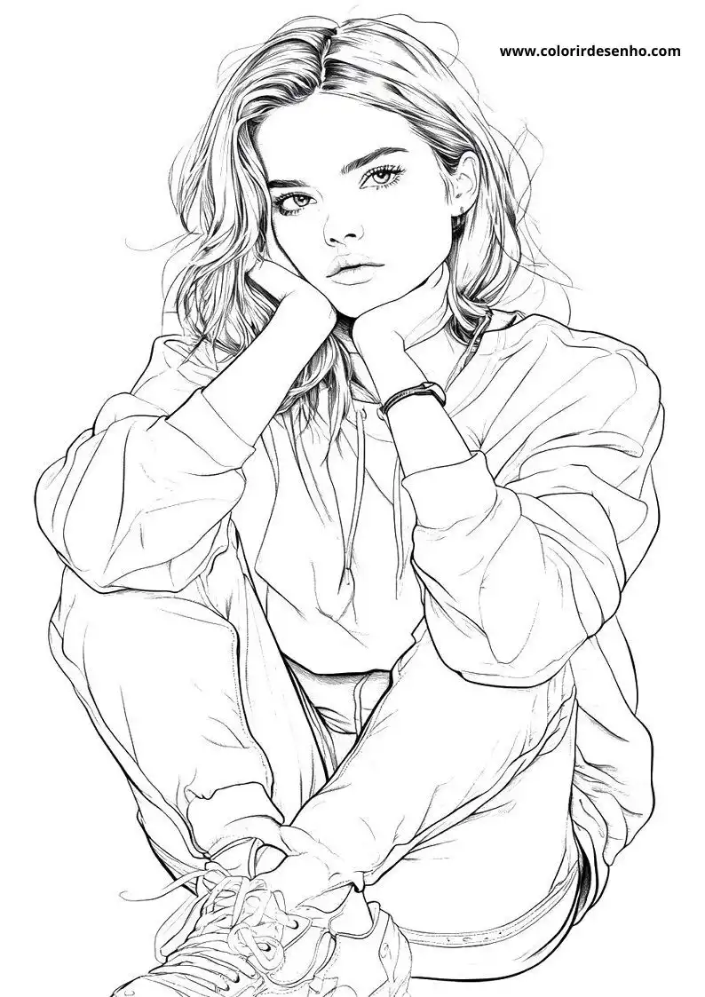 Educational Woman Coloring Pages 9