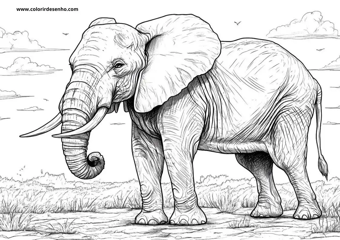 Elephant Coloring Pages For All Ages 3