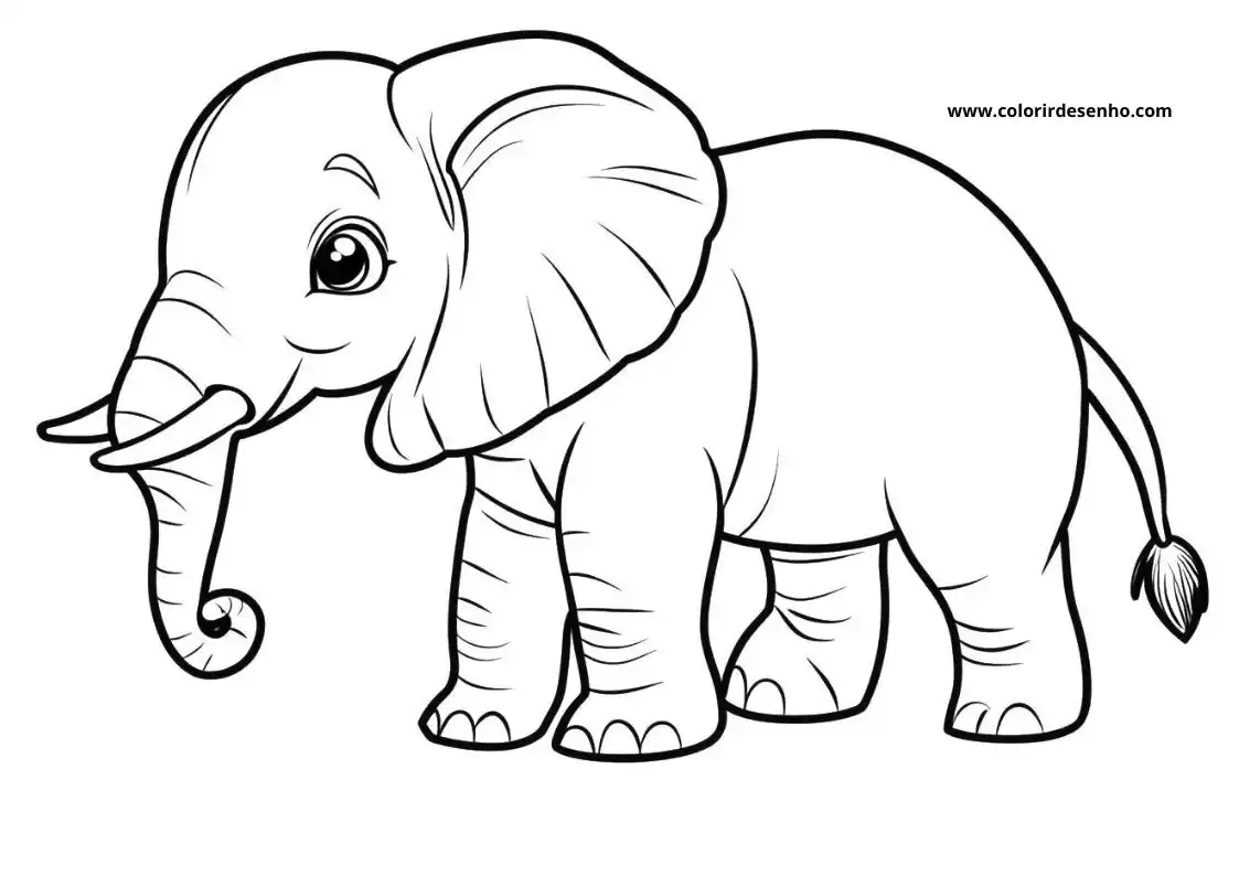 Elephant Coloring Sheet 9