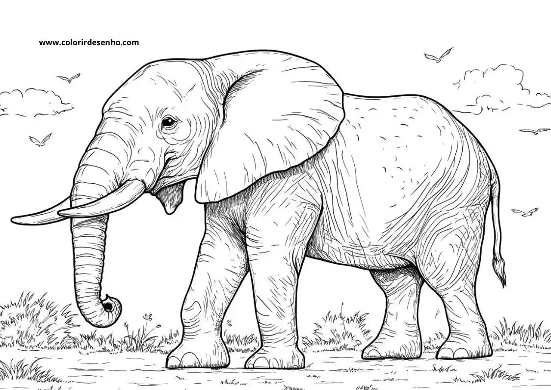 Elephant Free Printable Coloring Pages 10