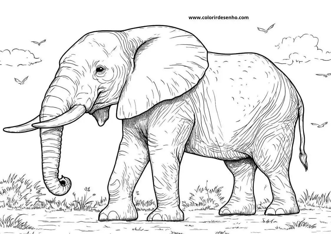 Elephant Free Printable Coloring Pages 8