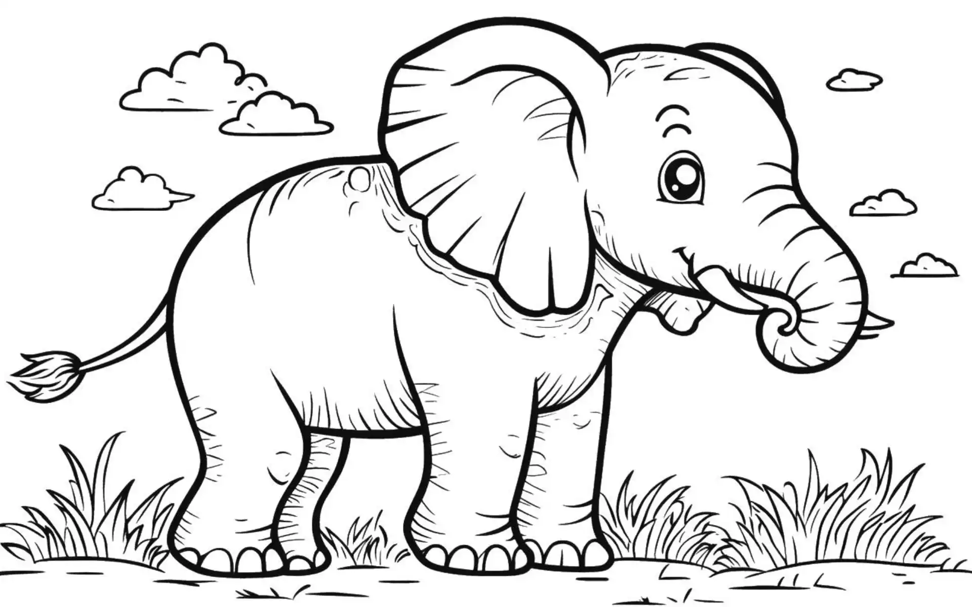 Free Coloring Pages 13 Elephant12741