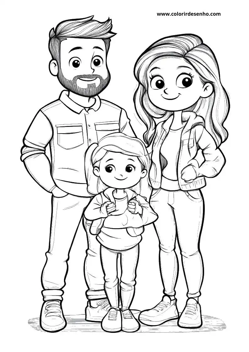 Family Coloring Sheet 4