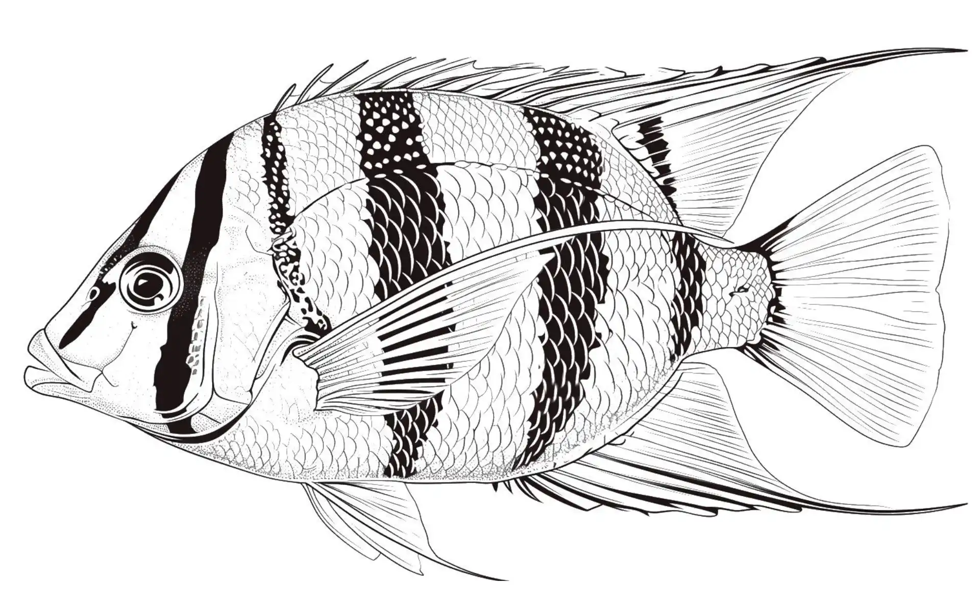 Free Coloring Pages 15 Fish12960