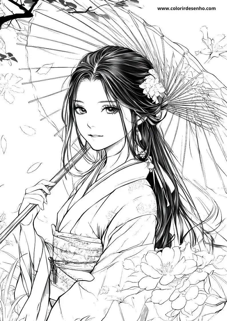 Free Anime Coloring Pages Download 1