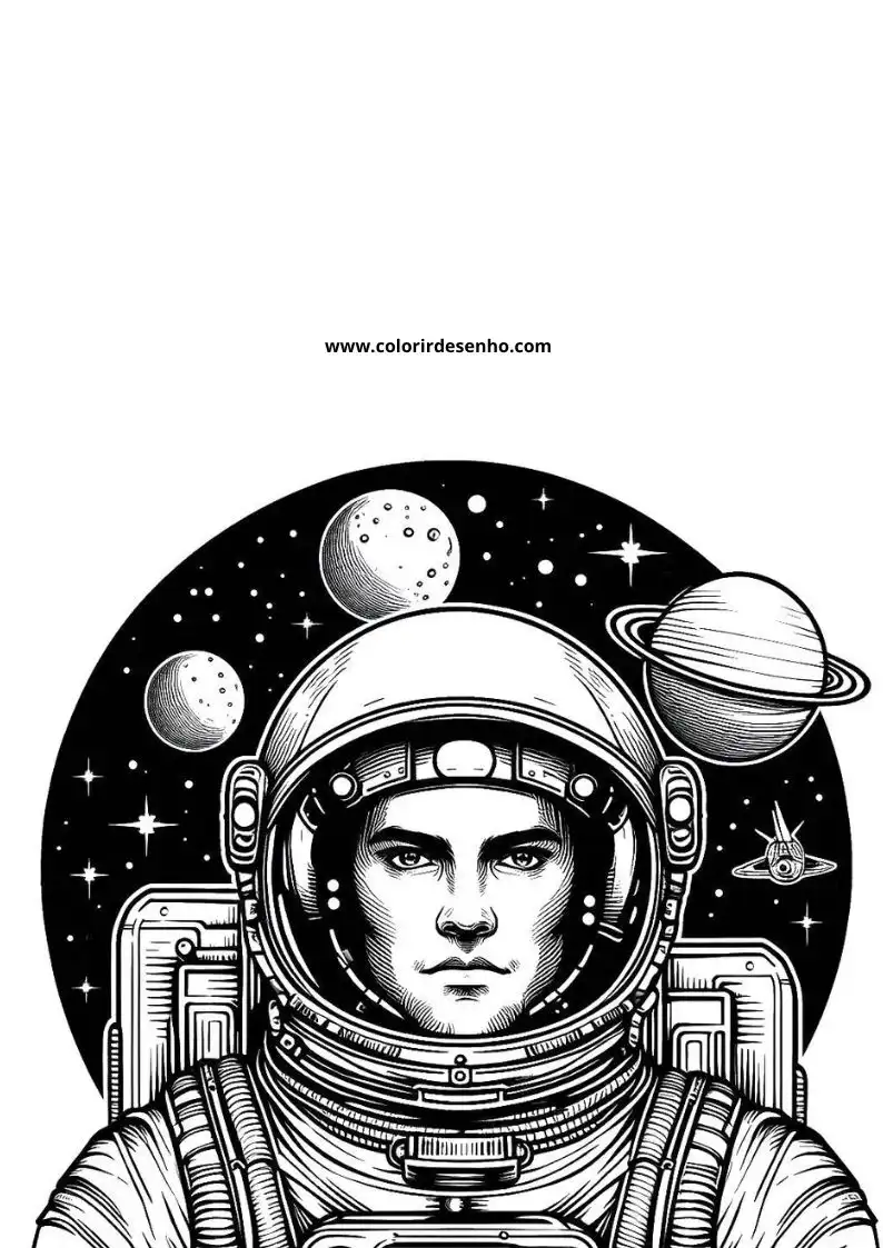 Free Astronaut Coloring Pages Download 1