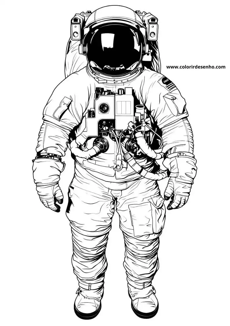 Free Astronaut Coloring Pages Download 3