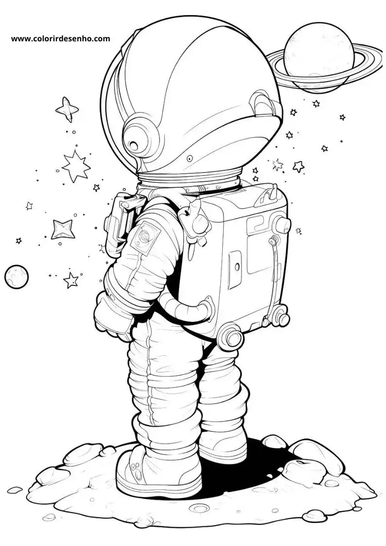 Free Astronaut Coloring Pages Download 5