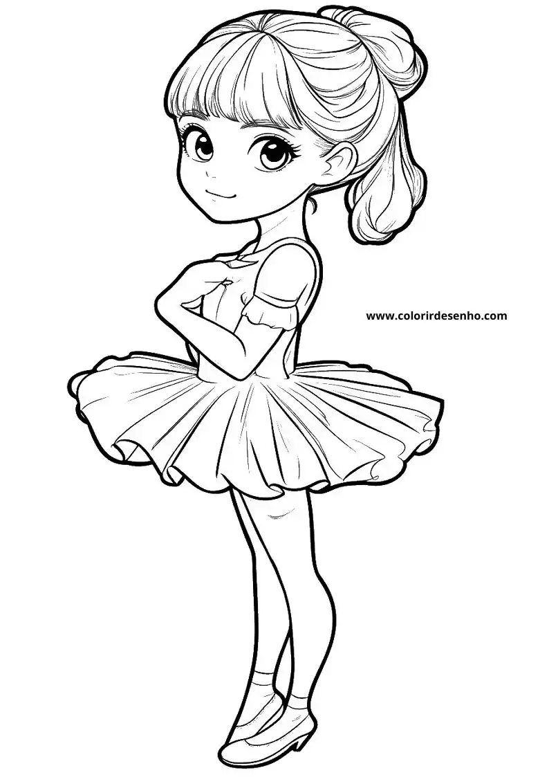 Free Ballerina Coloring Pages Download 2