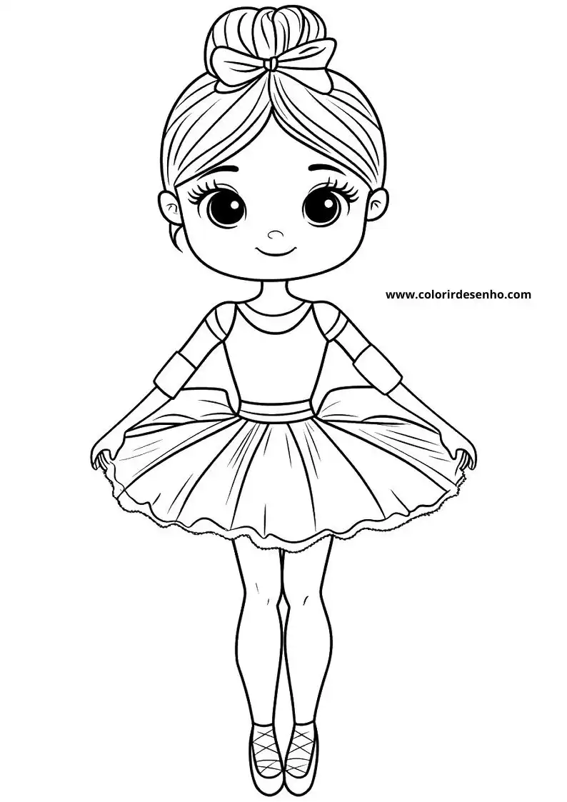 Free Ballerina Coloring Pages Download 3
