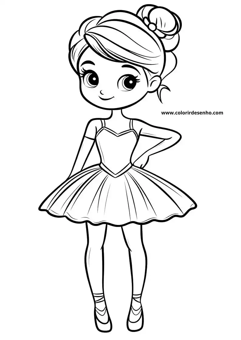 Free Ballerina Coloring Pages Download 6