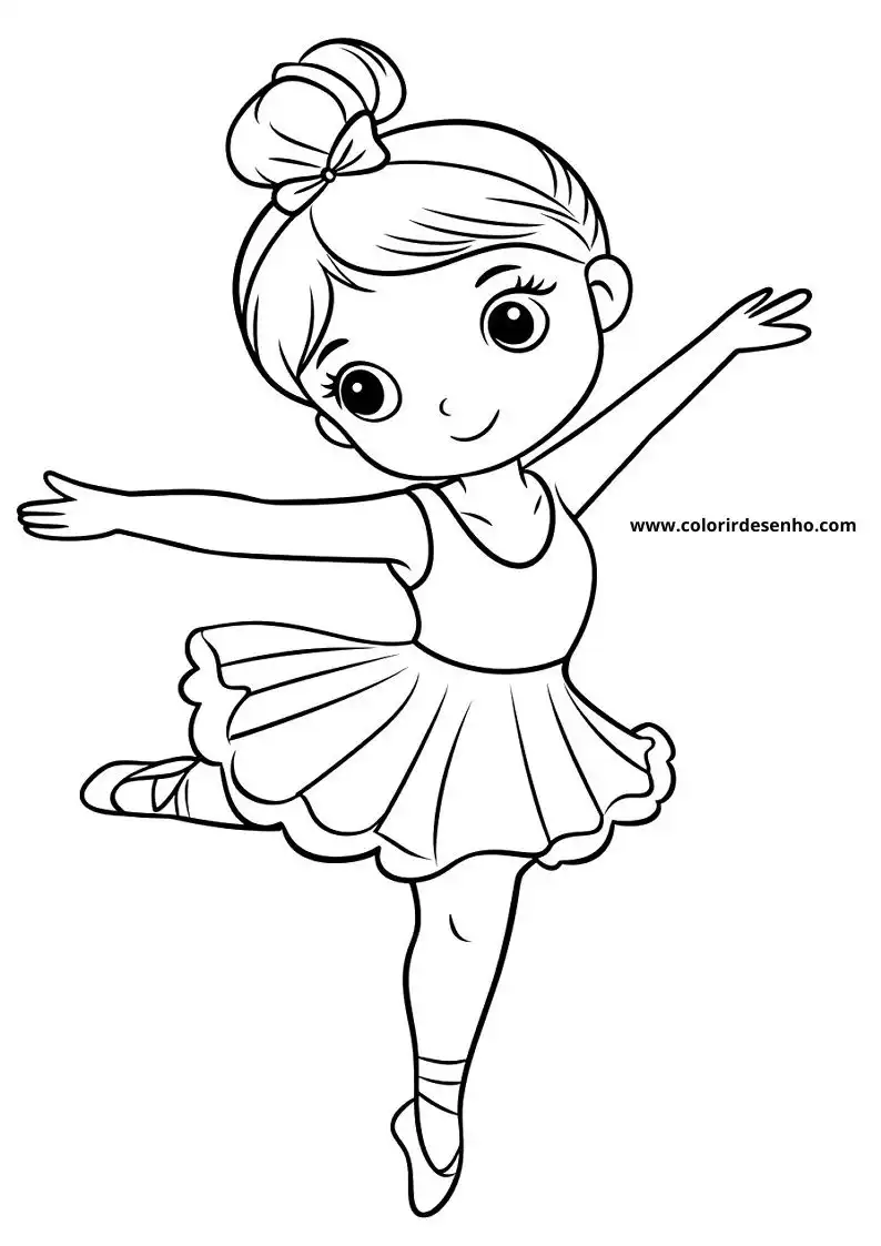 Free Ballerina Coloring Pages Download 7