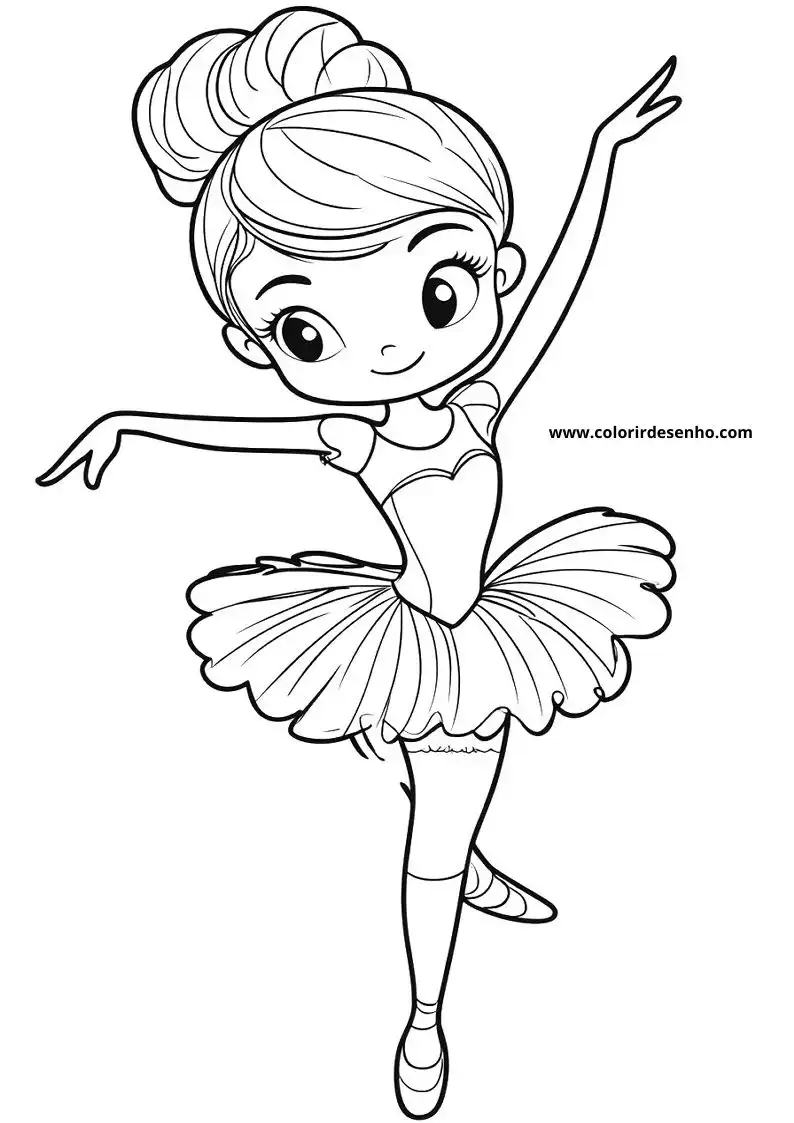 Free Ballerina Coloring Pages Download 8
