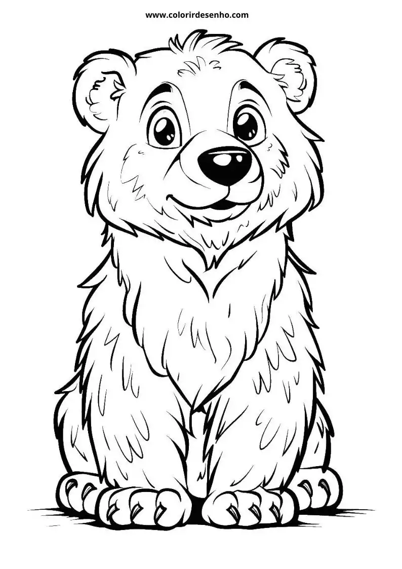 Free Bear Coloring Pages Download 1