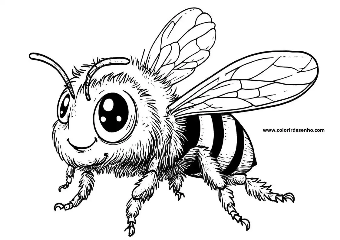 Free Bee Coloring Pages Download 5