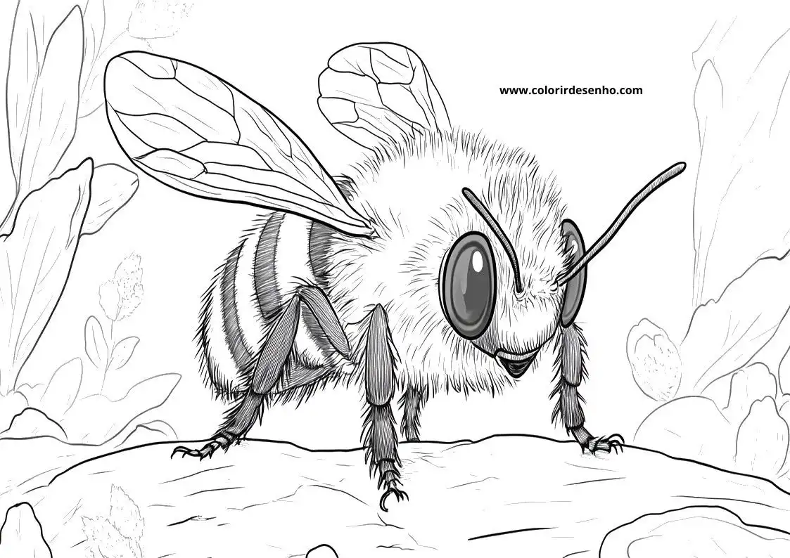 Free Bee Coloring Pages Download 9