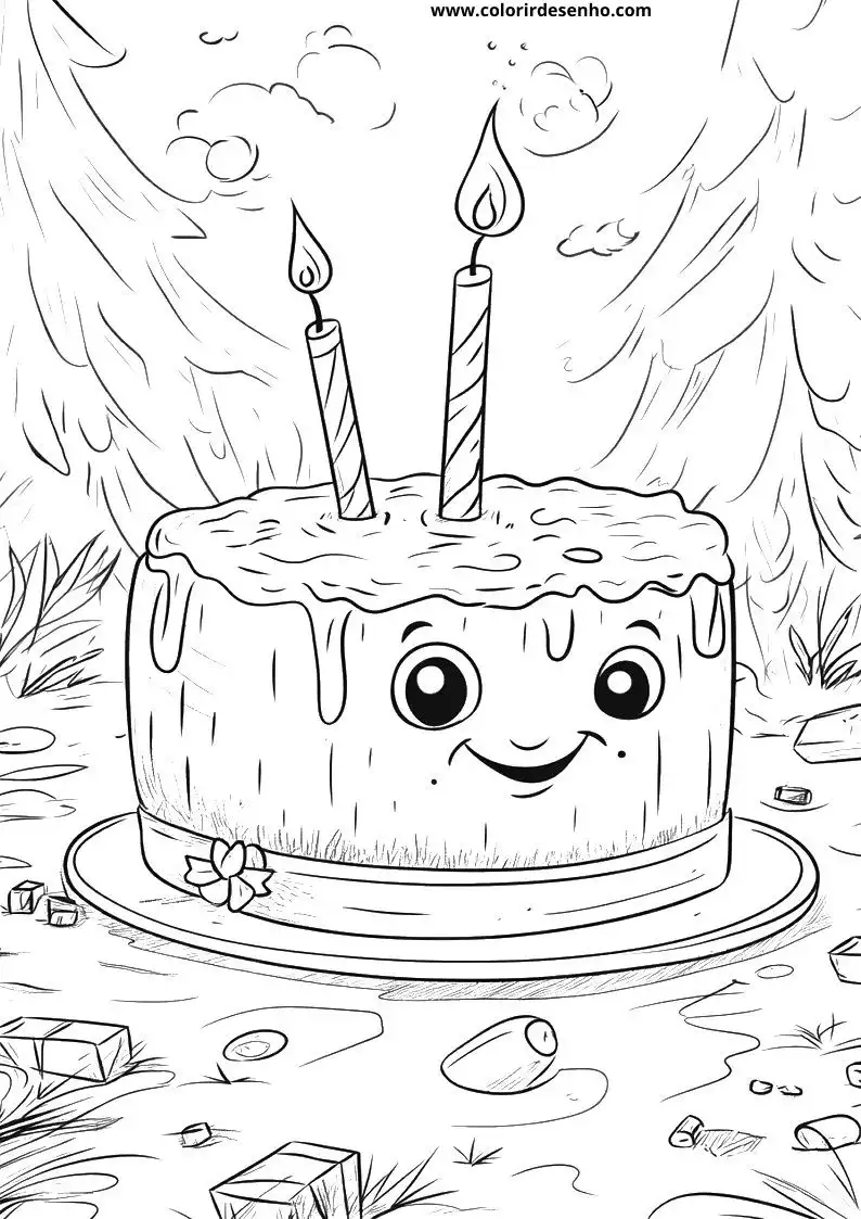 Free Birthday Coloring Pages Download 6