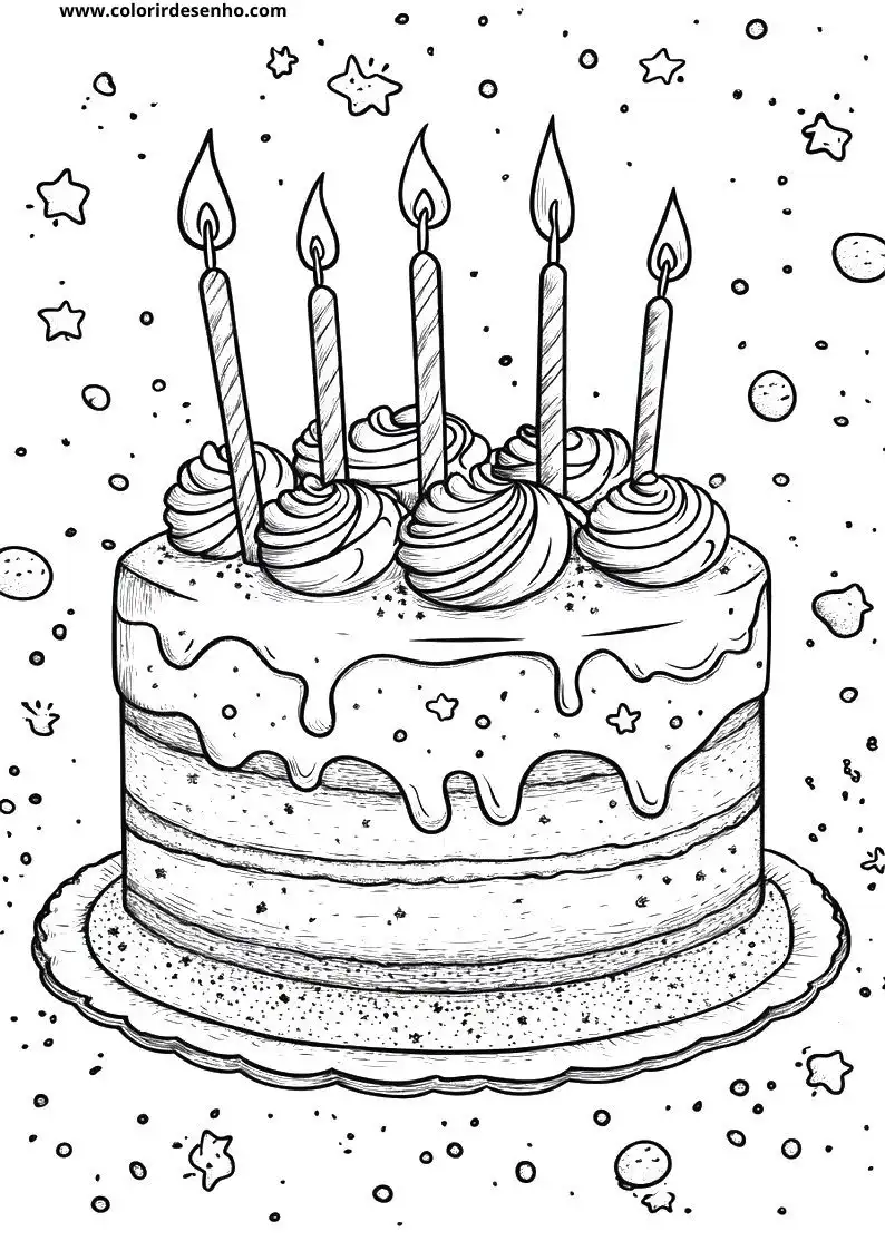 Free Birthday Coloring Pages Download 7