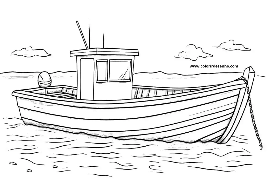 Free Boat Coloring Pages Download 4