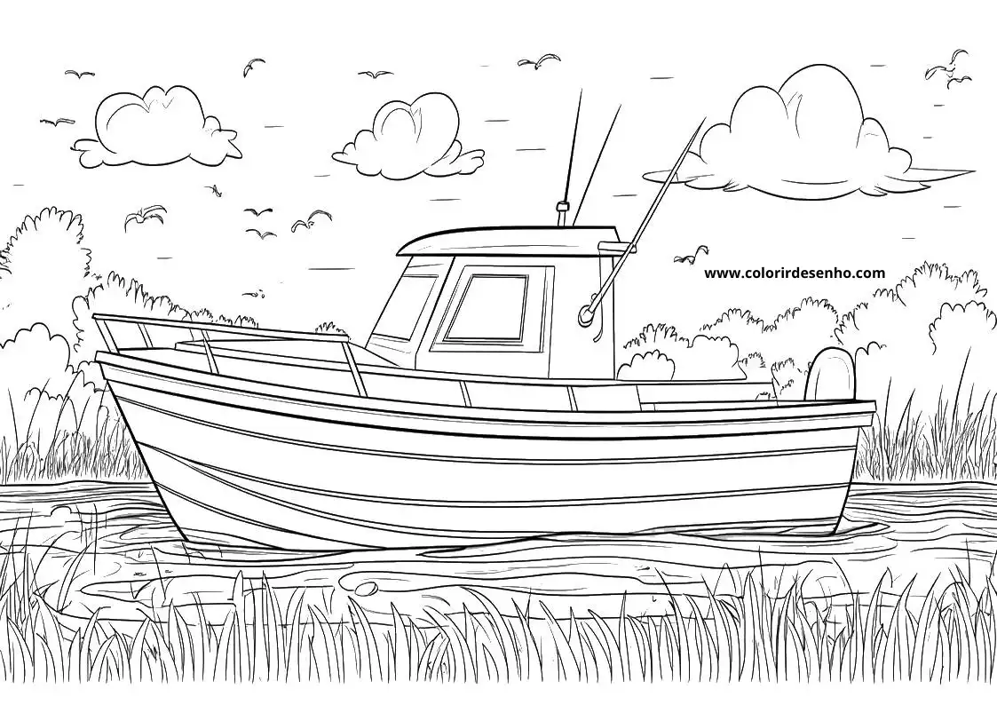 Free Boat Coloring Pages Download 5
