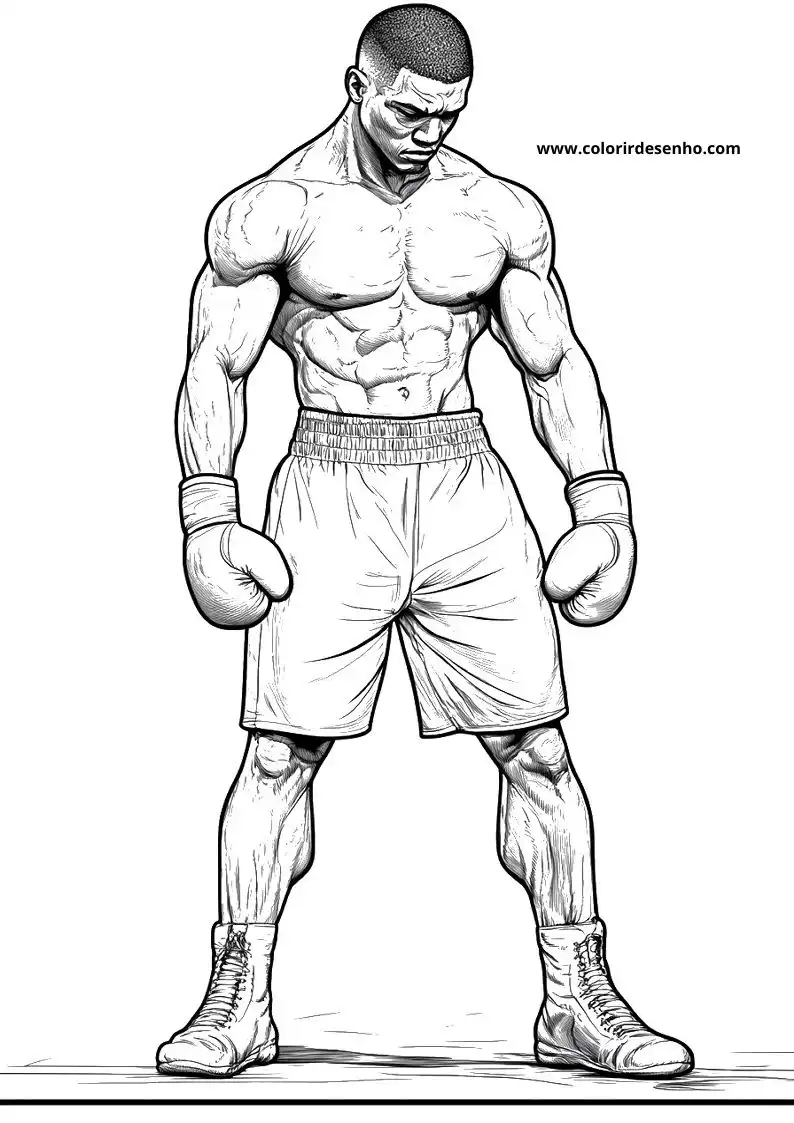 Free Boxing Coloring Pages Download 10