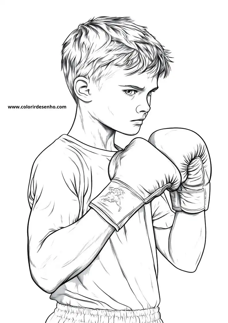 Free Boxing Coloring Pages Download 12