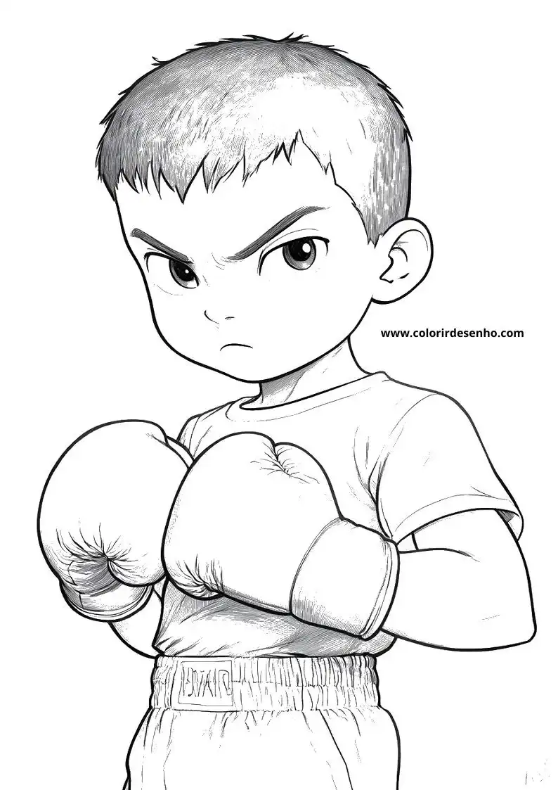 Free Boxing Coloring Pages Download 3