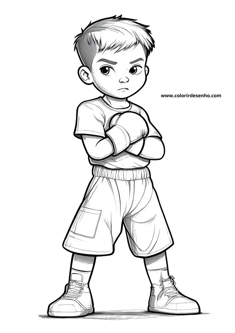Free Boxing Coloring Pages Download 4