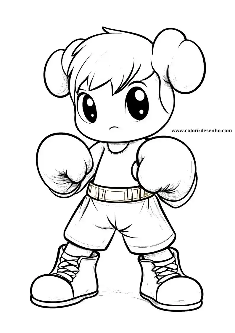 Free Boxing Coloring Pages Download 6
