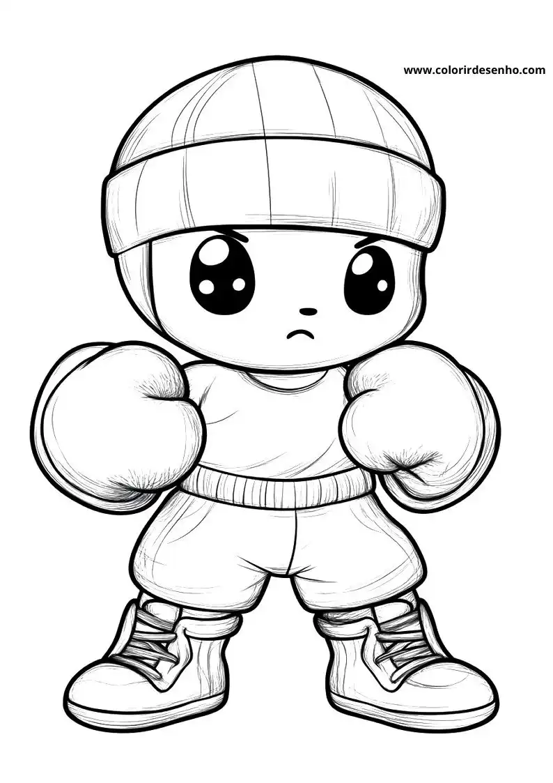 Free Boxing Coloring Pages Download 7