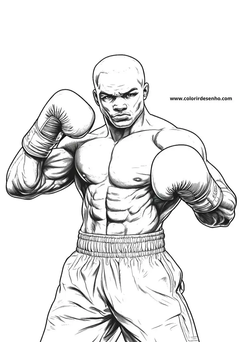 Free Boxing Coloring Pages Download 9
