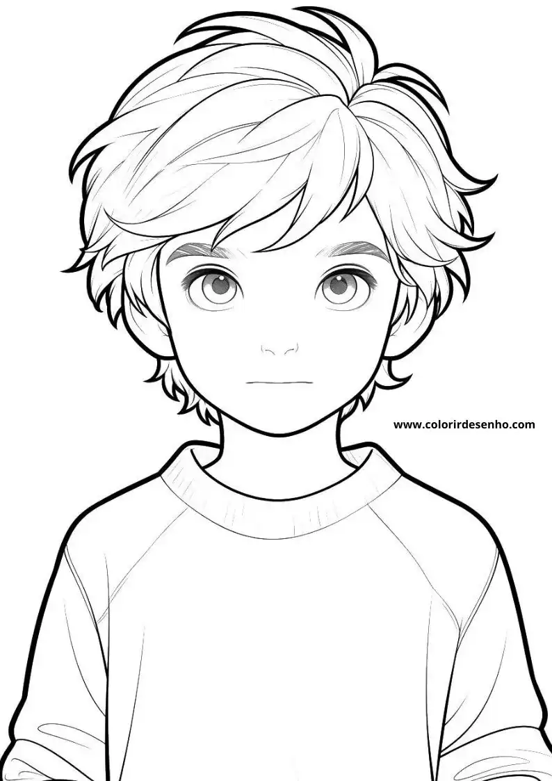 Free Boy Coloring Pages Download 1