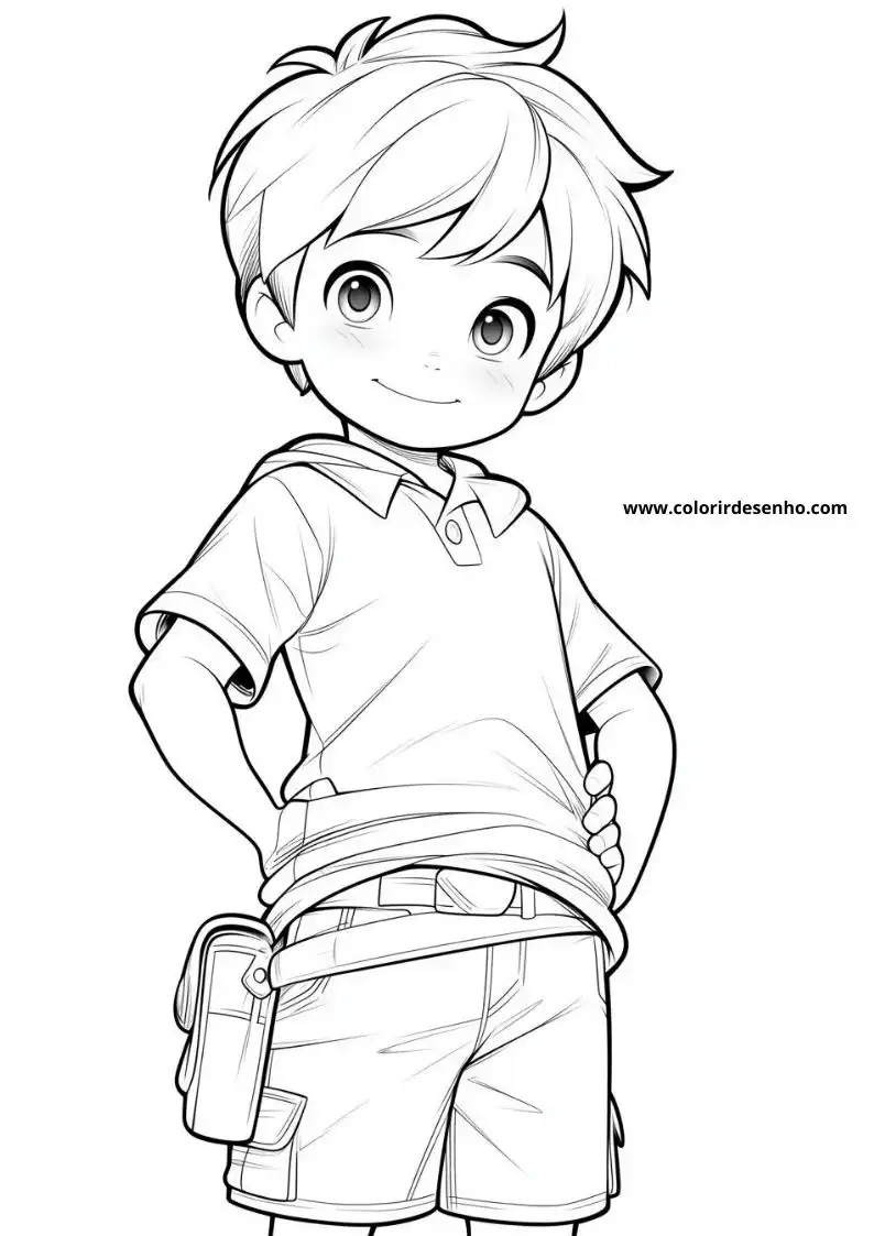 Free Boy Coloring Pages Download 2