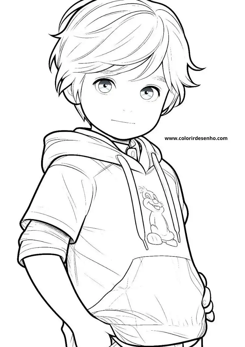Free Boy Coloring Pages Download 6