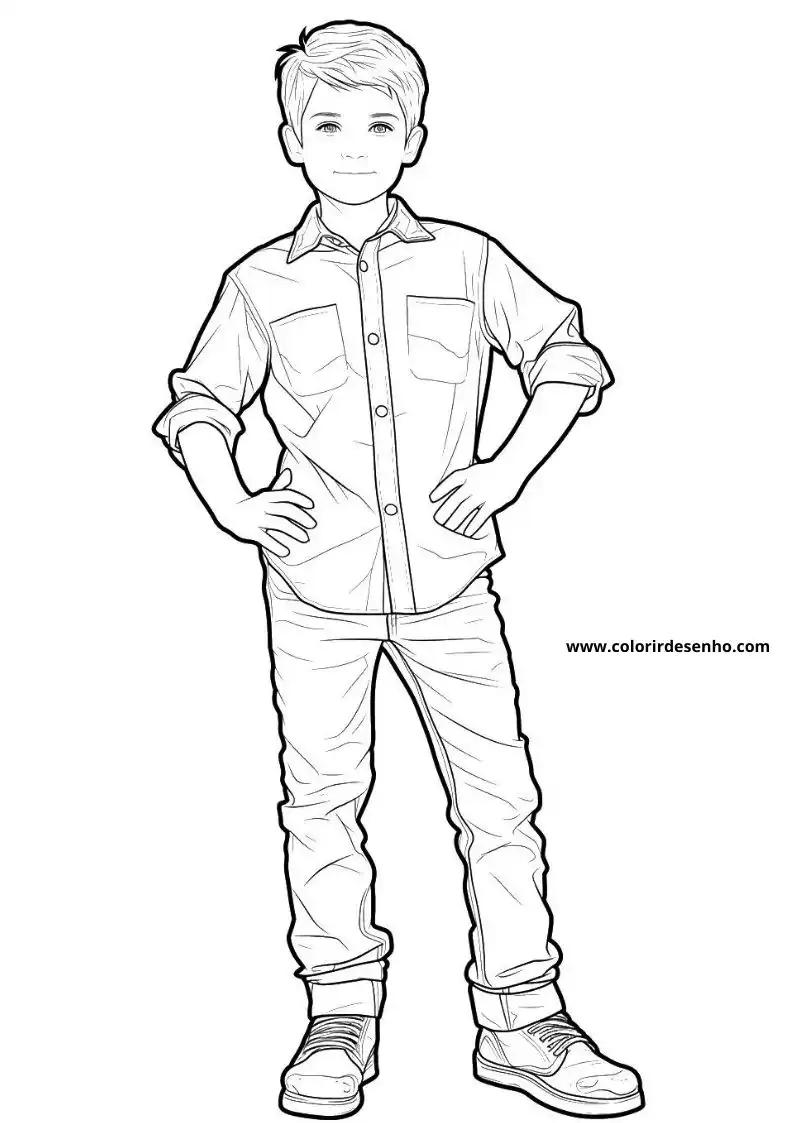 Free Boy Coloring Pages Download 8