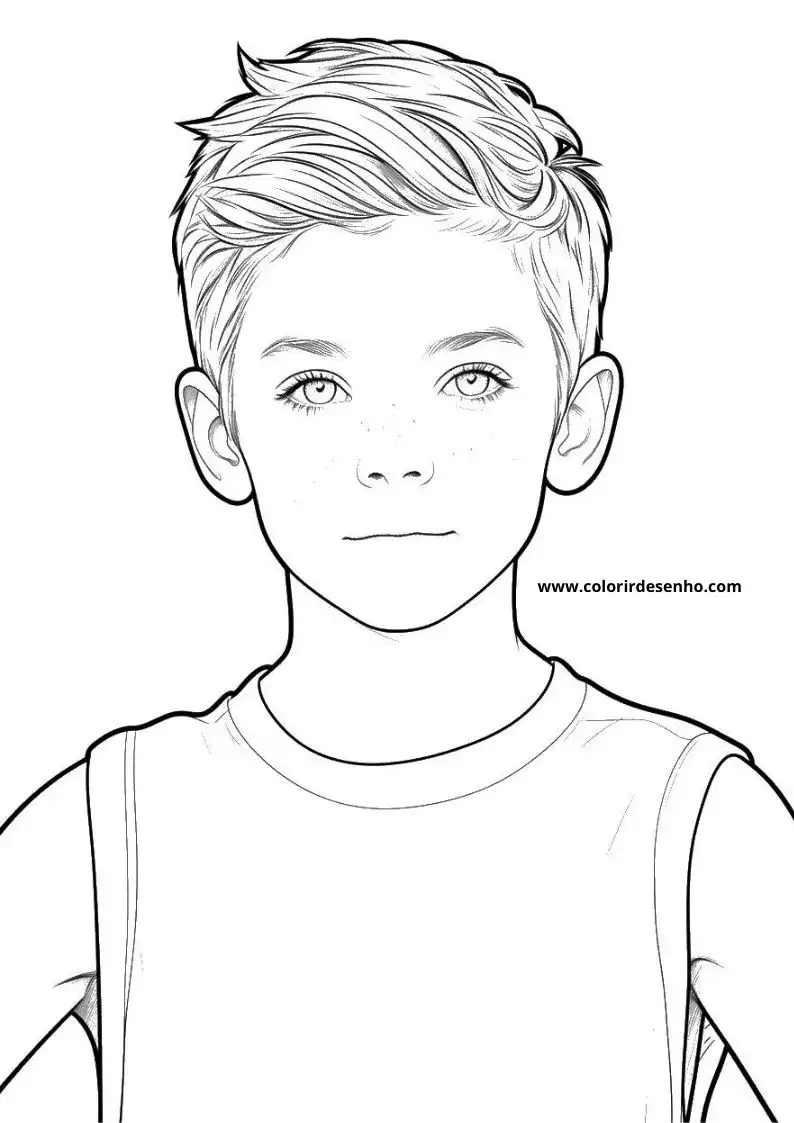 Free Boy Coloring Pages Download 9