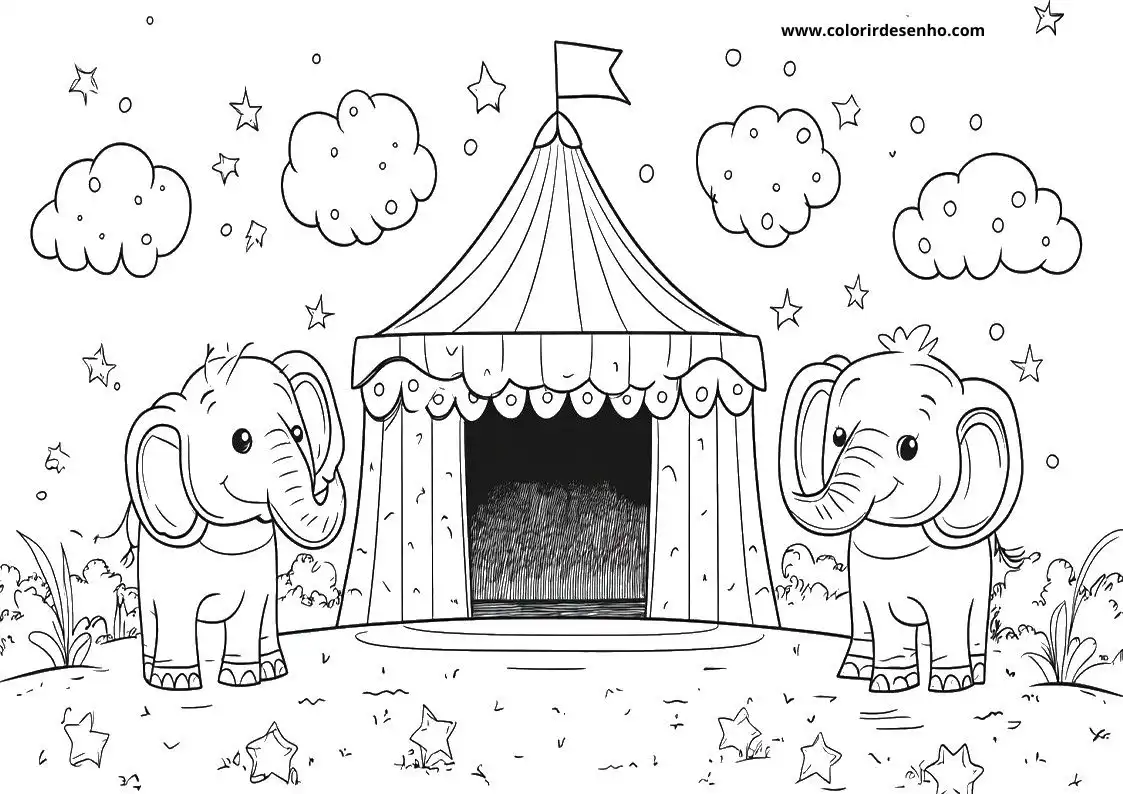 Free Circus Coloring Pages Download 4