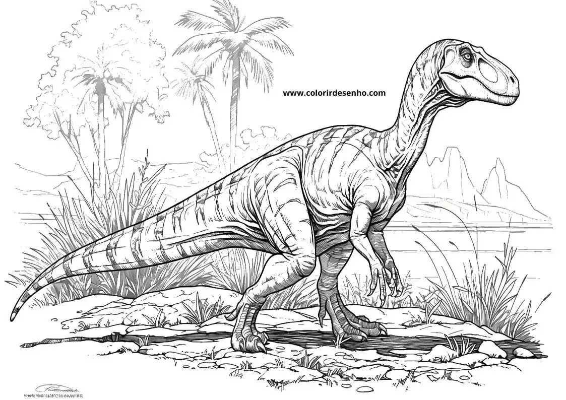 Free Dinosaur Coloring Pages Download 8