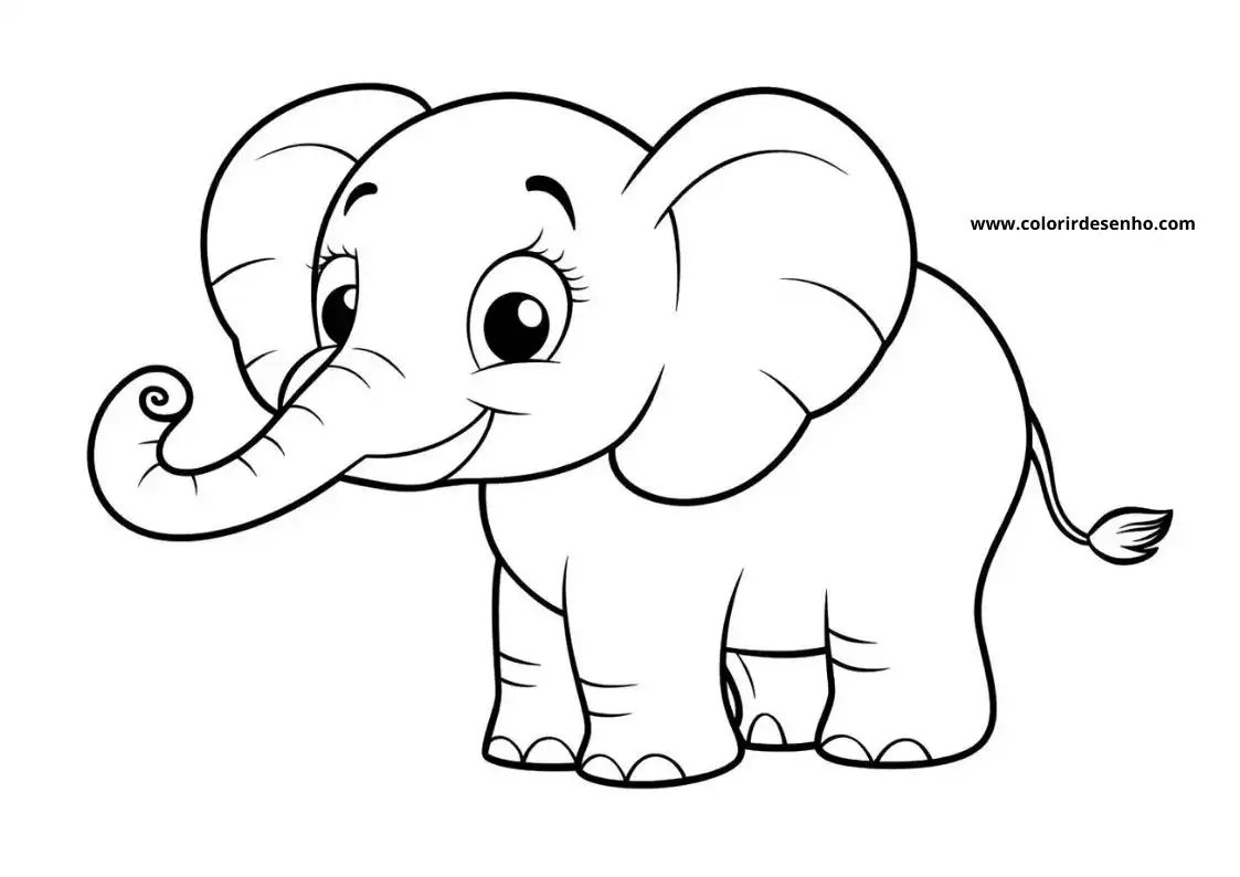 Free Elephant Coloring Pages Download 7