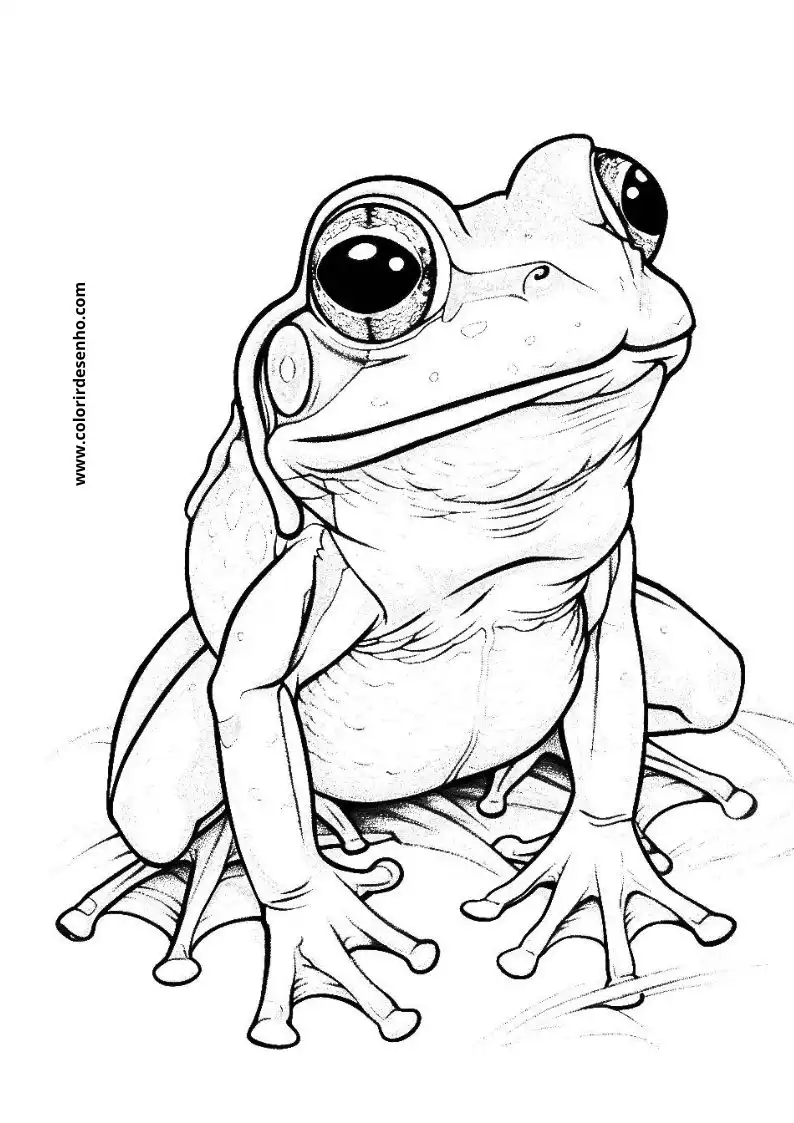 Free Frog Coloring Pages Download 1