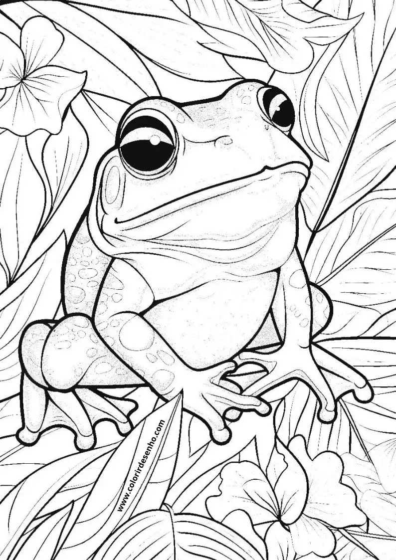 Free Frog Coloring Pages Download 2