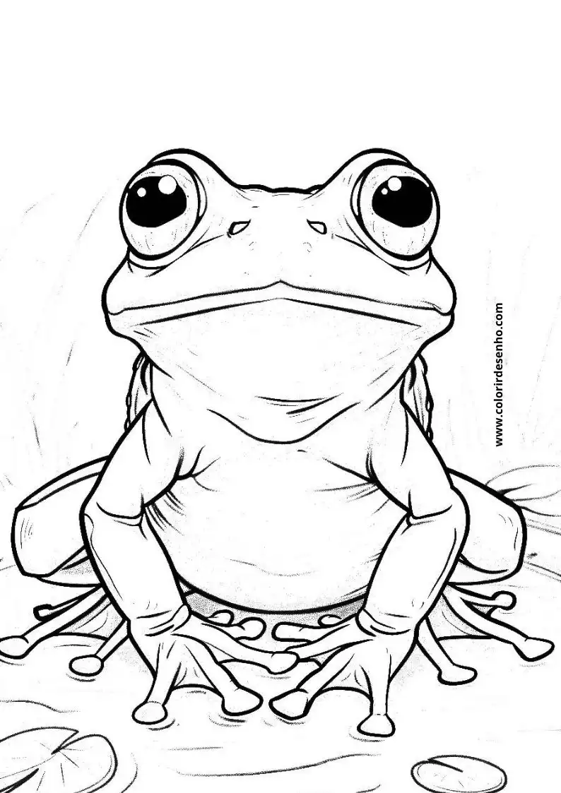 Free Frog Coloring Pages Download 3