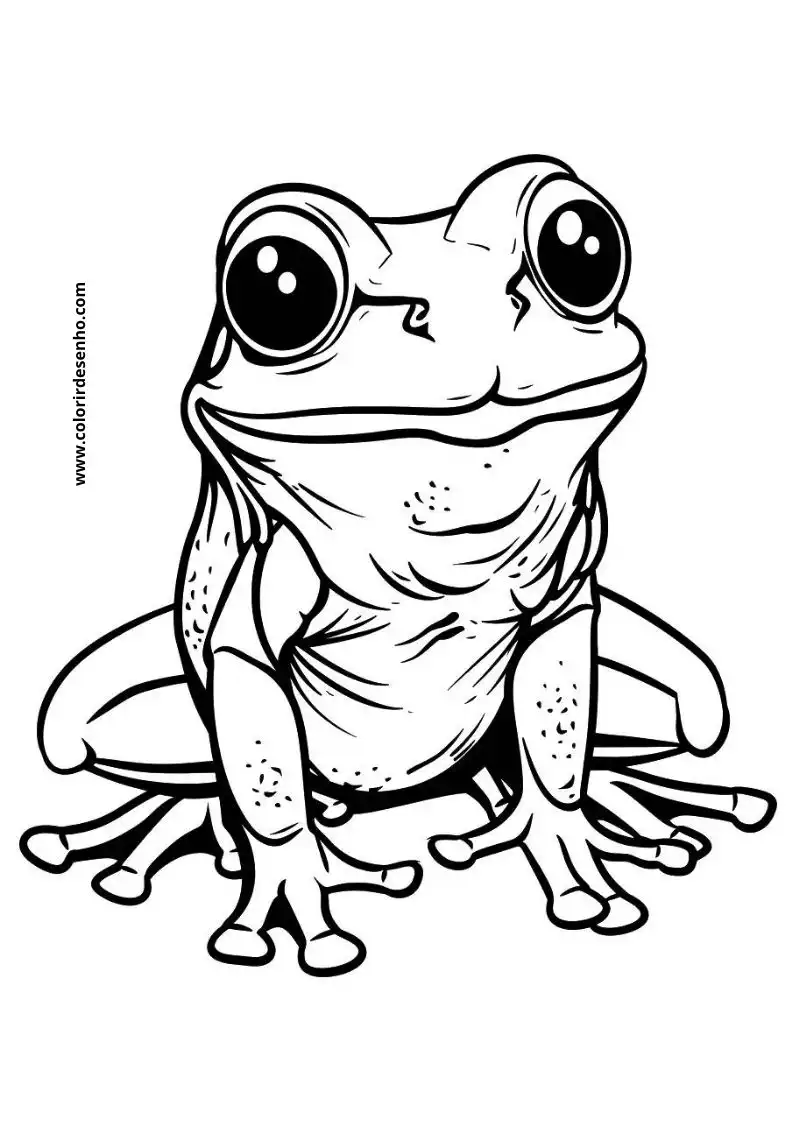 Free Frog Coloring Pages Download 4