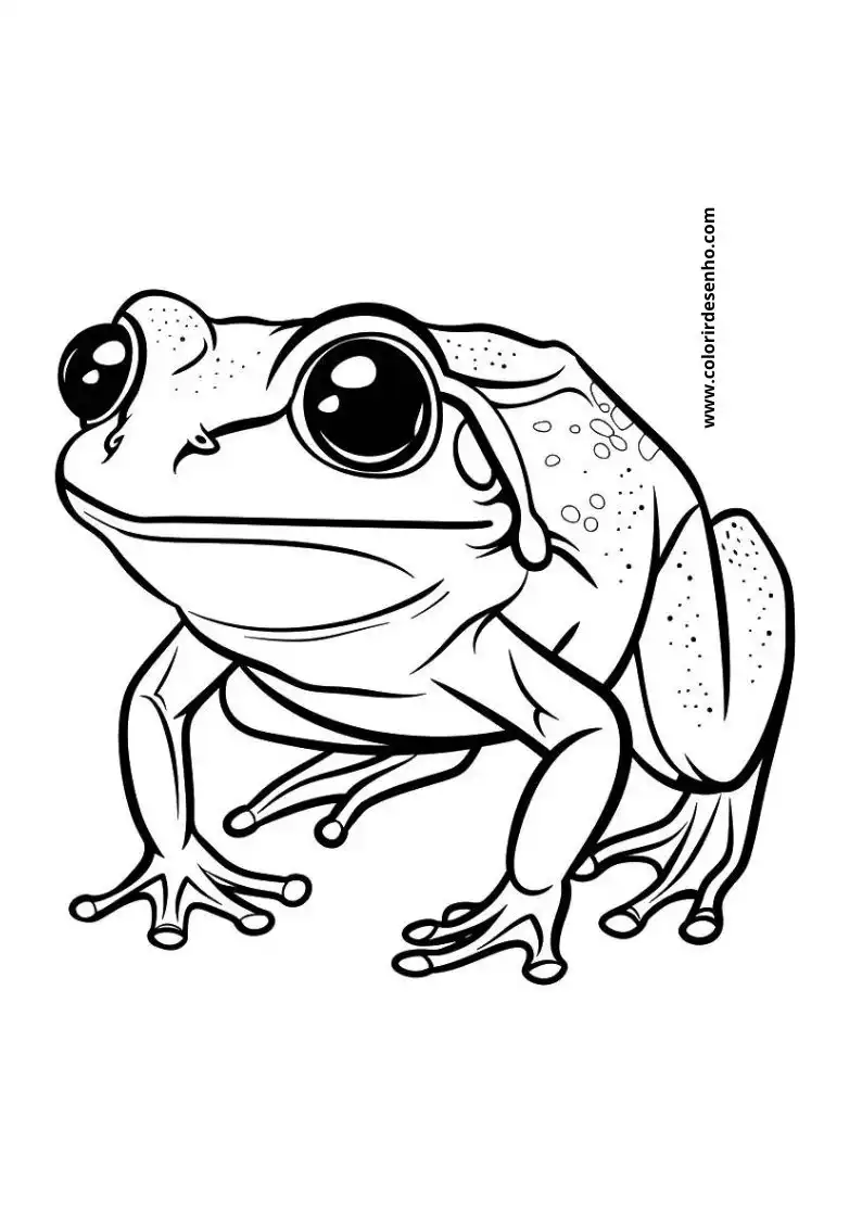 Free Frog Coloring Pages Download 6