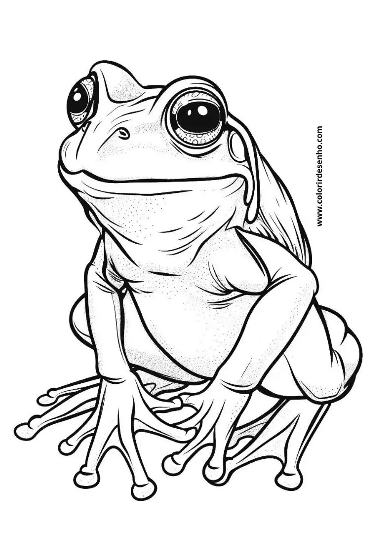 Free Frog Coloring Pages Download 7